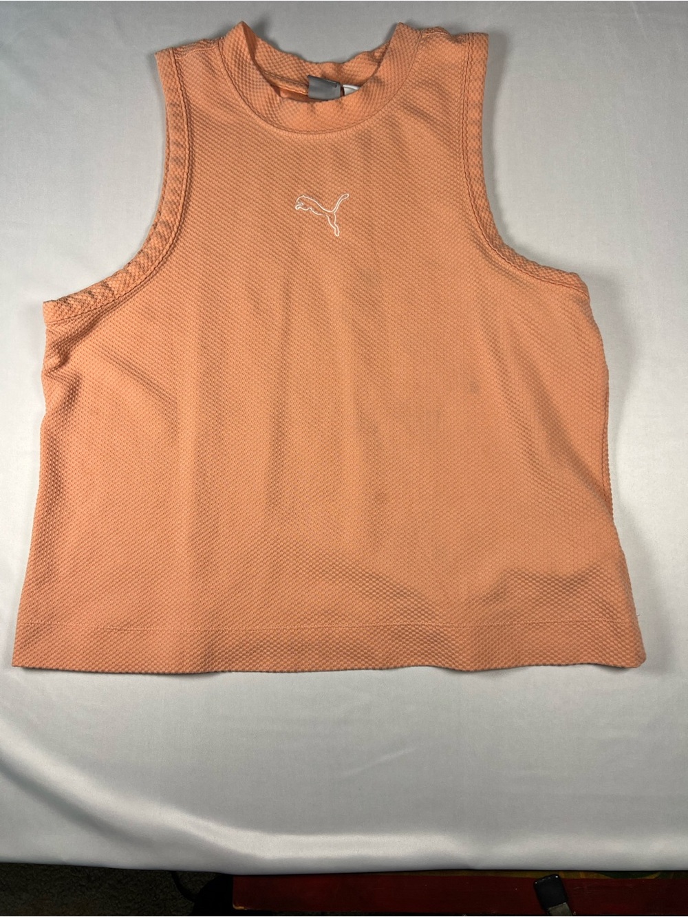 Puma Peach Mesh Sleeveless Tank Top